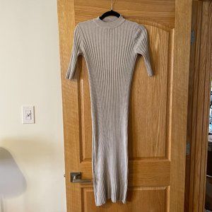 Modern Citizen Body-con Sweater Dress in Cream, Size M
